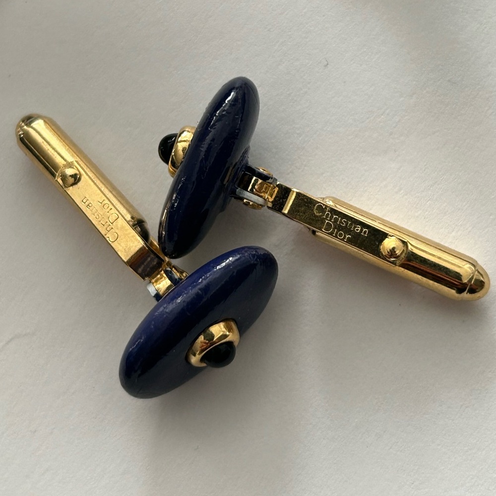 Christian Dior Gold Plated Cuff Links